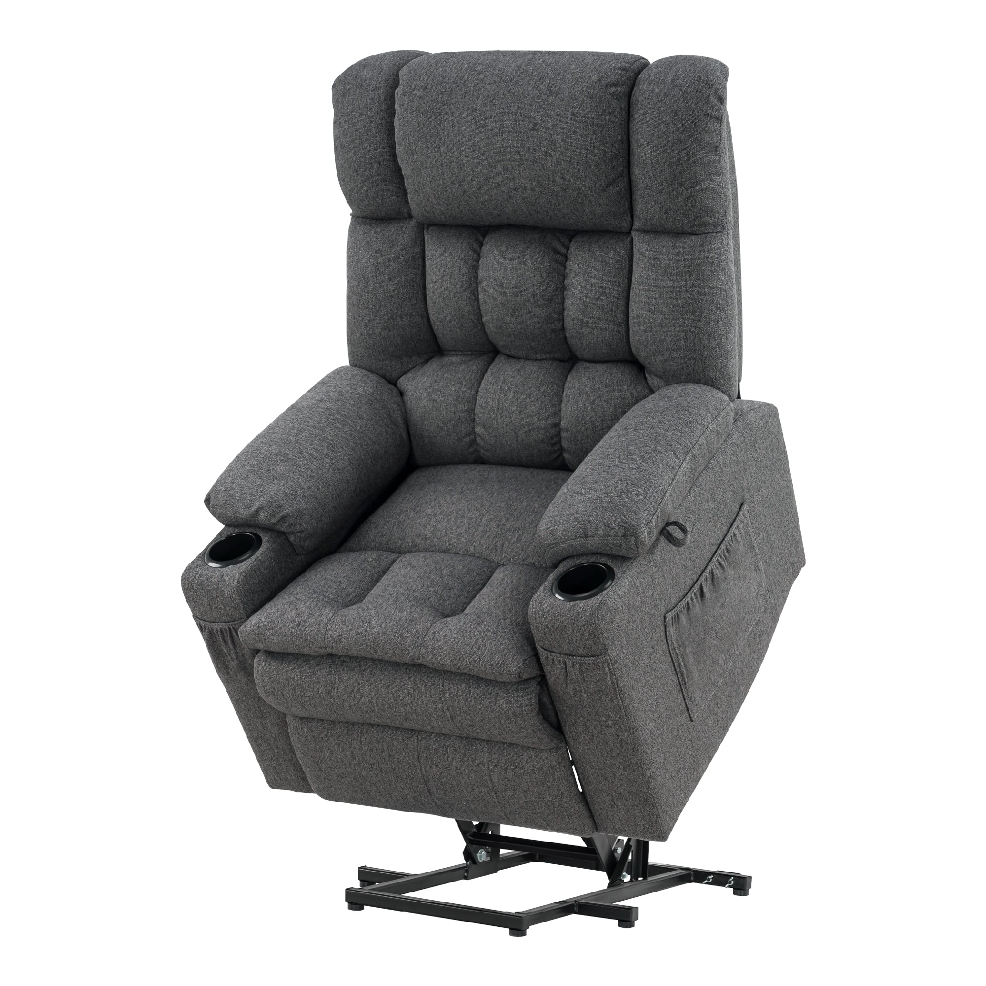 M MCombo electric stand-up relaxation chair 7546, separately adjustable with 3 motors, reclining position up to 165°, TV armchair with USB, for seniors' living room