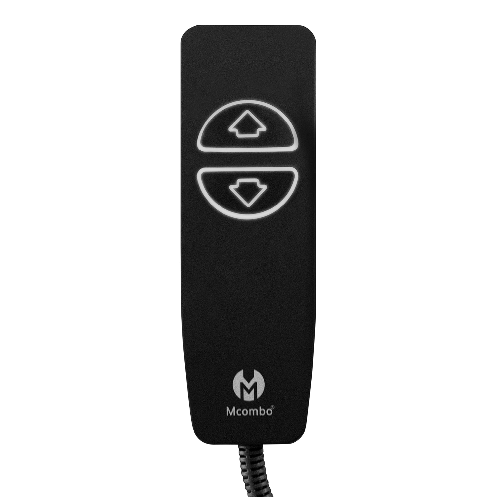 MCombo armchair accessories replacement remote control, for the recliners 7040/7288 /7286/7299/7190/ 7061 /7070, with 5-pin connection, 2 LED buttons, black, 15.5 × 4.8 × 2 cm