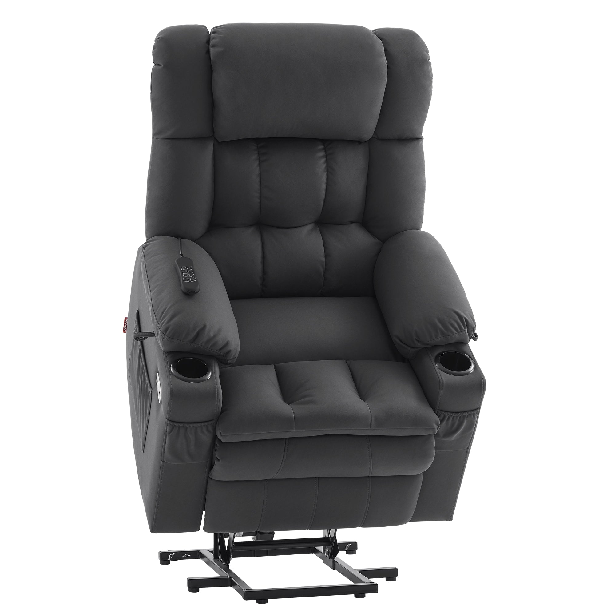 M MCombo electric stand-up relaxation chair 7546, separately adjustable with 3 motors, reclining position up to 165°, TV armchair with USB, for seniors' living room