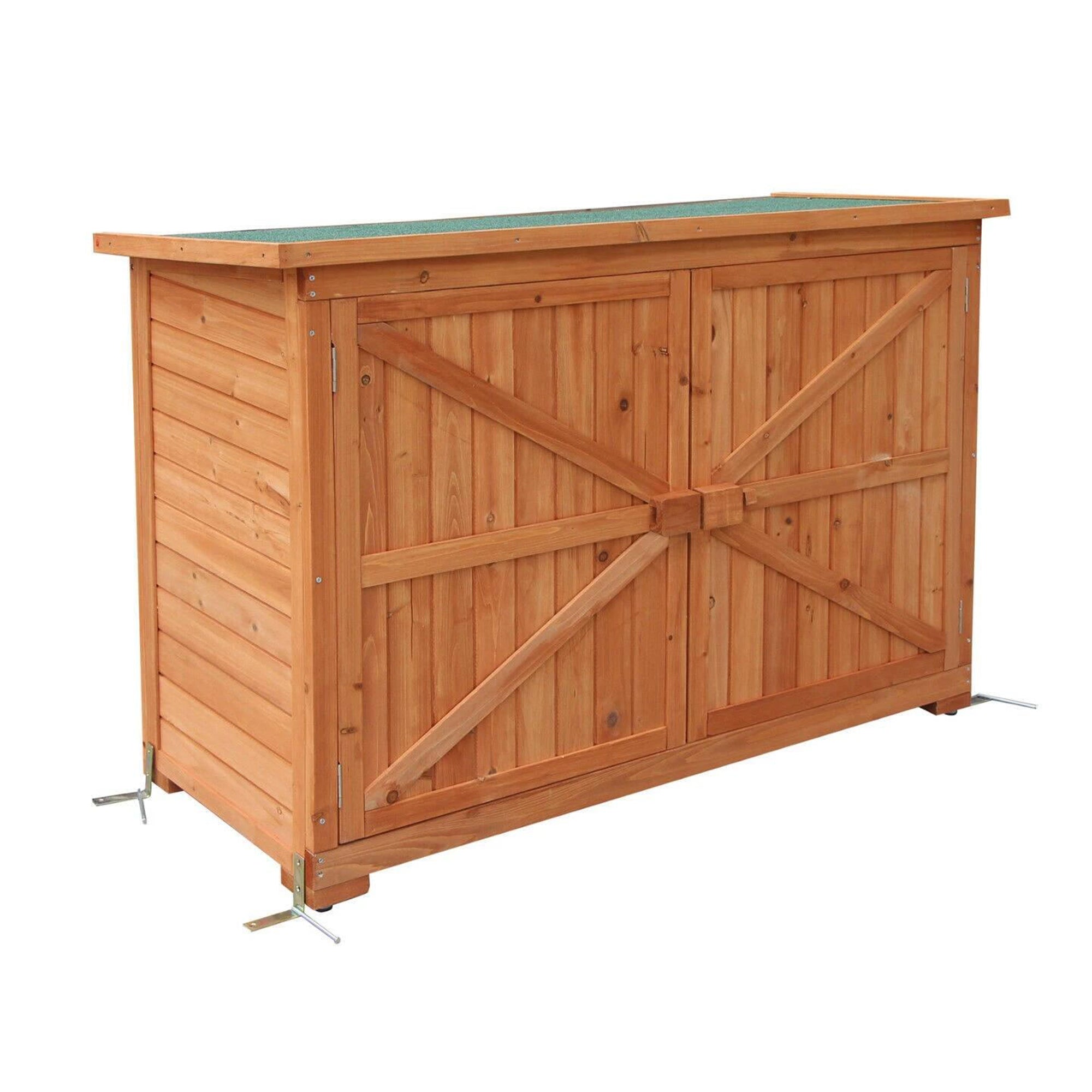 MCombo Gartenschrank Outdoor-Schrank Werkzeugschrank Geräteschuppen Holz 1280
