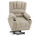 M MCombo Relaxsessel mit Aufstehhilfe & Liegefunktion 7102, Fernsehsessel elektrisch verstellbar, TV Sessel mit Massage Wärmefunktion, für Senioren Wohnzimmer, USB