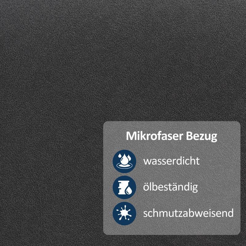 M MCombo Relaxsessel mit Hocker, Drehbare Fernsehsessel mit Liegefunktion, Moderner TV-Sessel Stuhl für Wohnzimmer, mit Kissen & Seitentasche, Mikrofaser-Stoff, 9076 (Dunkelgrau)