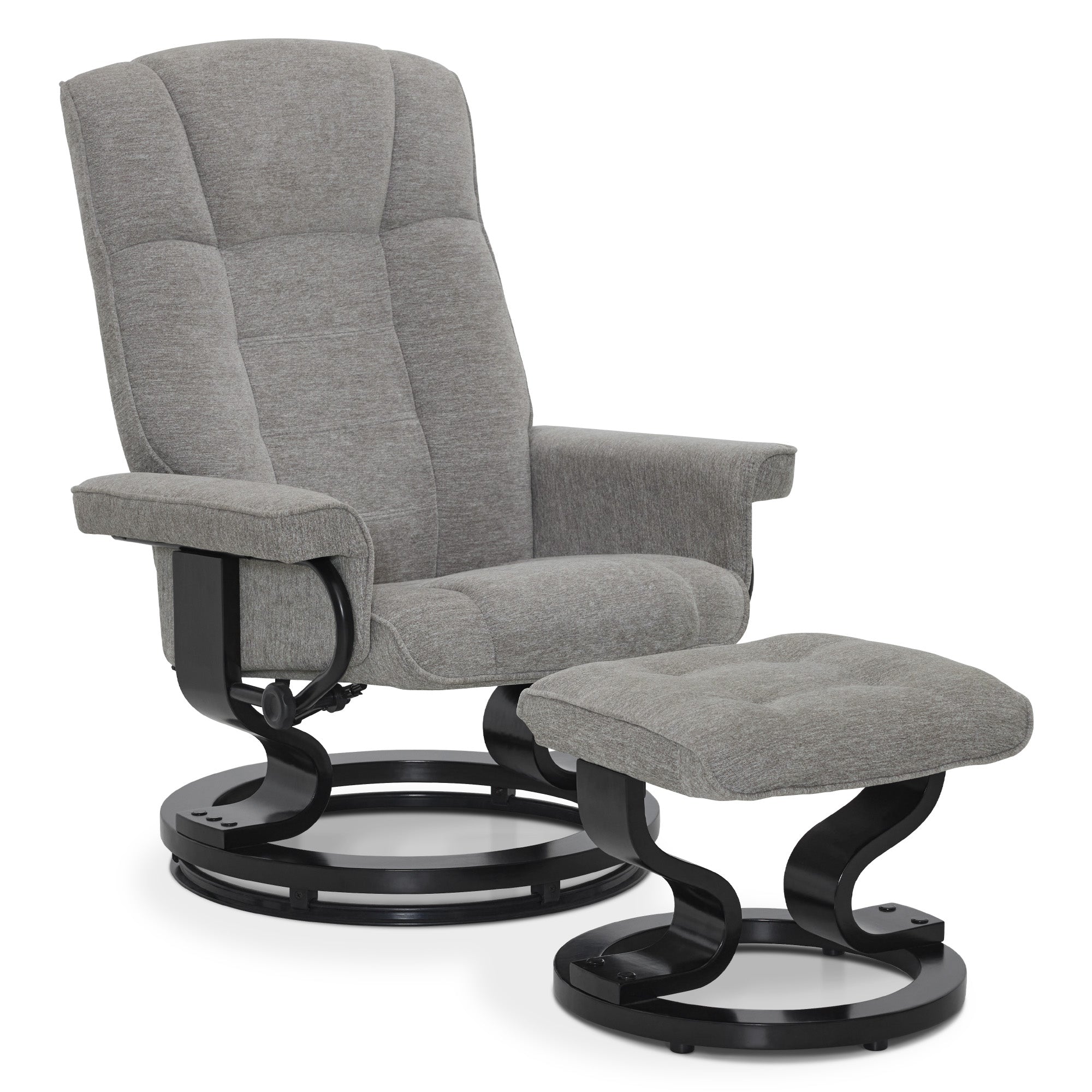 MCombo recliner chair with footstool, 360° swivel TV chair with reclining function, up to 120 kg load capacity, modern recliner chair for the living room, 9019 