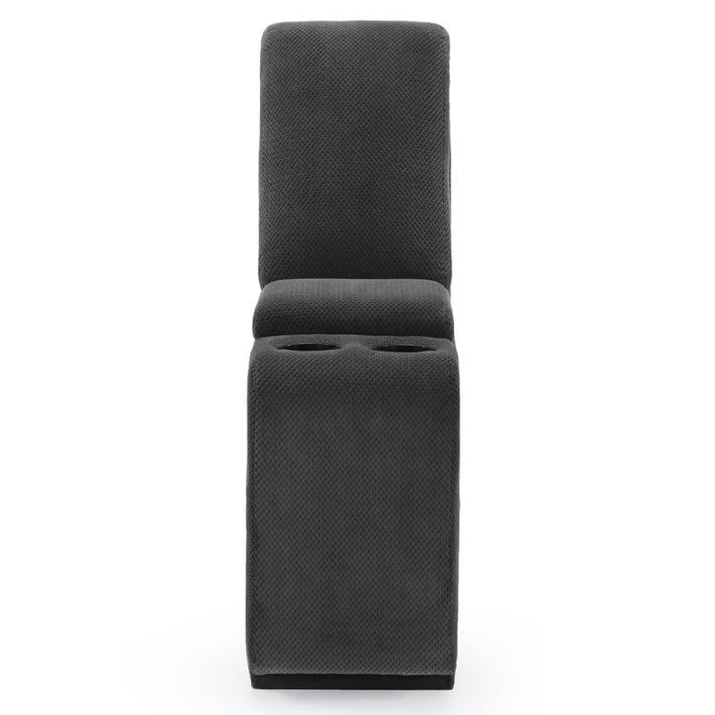 M MCombo Ersatzteil Konsole für Elektrisch 2 Sitzer Sofa 7009, Stauraum & Getränkehalter (Grau)