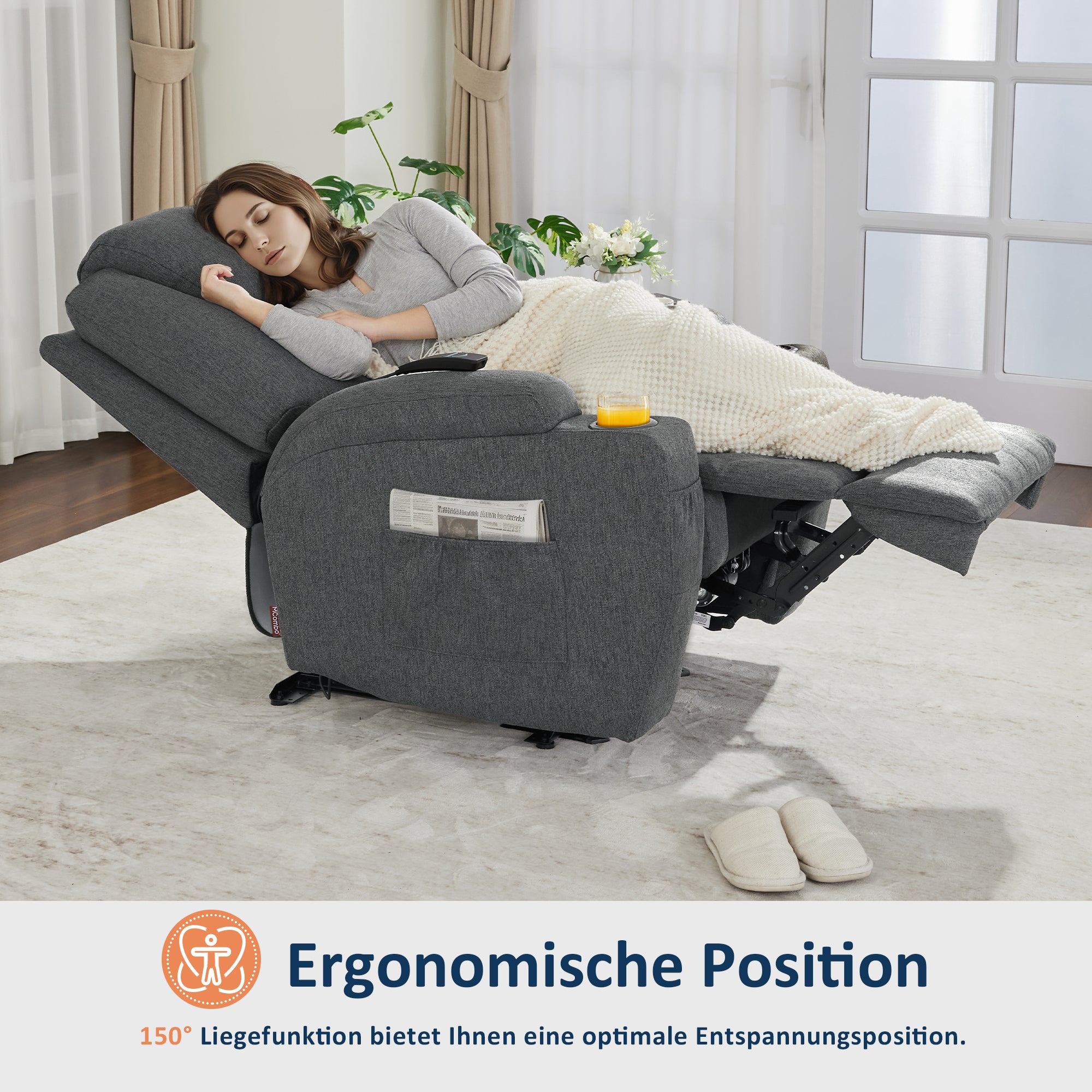 MCombo electric relaxation chair, massage chair, TV chair, reclining function, vibration heating 7061