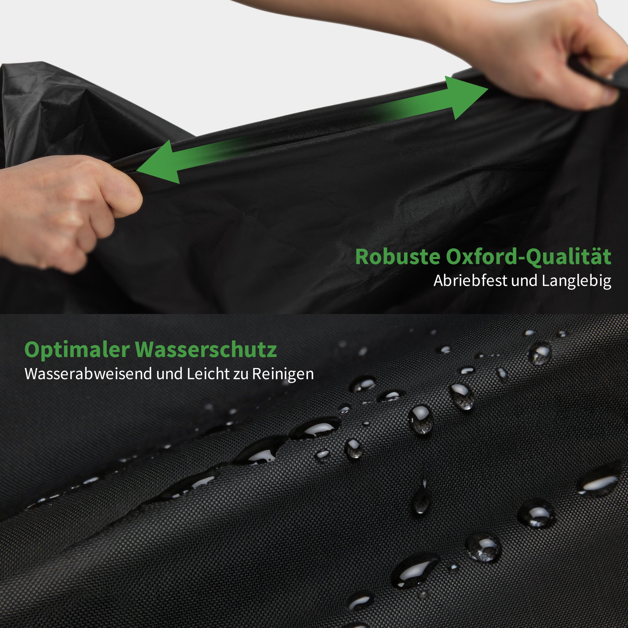 MCombo Housse de balancelle de jardin, bâche imperméable et résistante aux UV pour balancelle de jardin, housse de protection indéchirable pour balancelle 4001/4002 (Oxford, Noir)