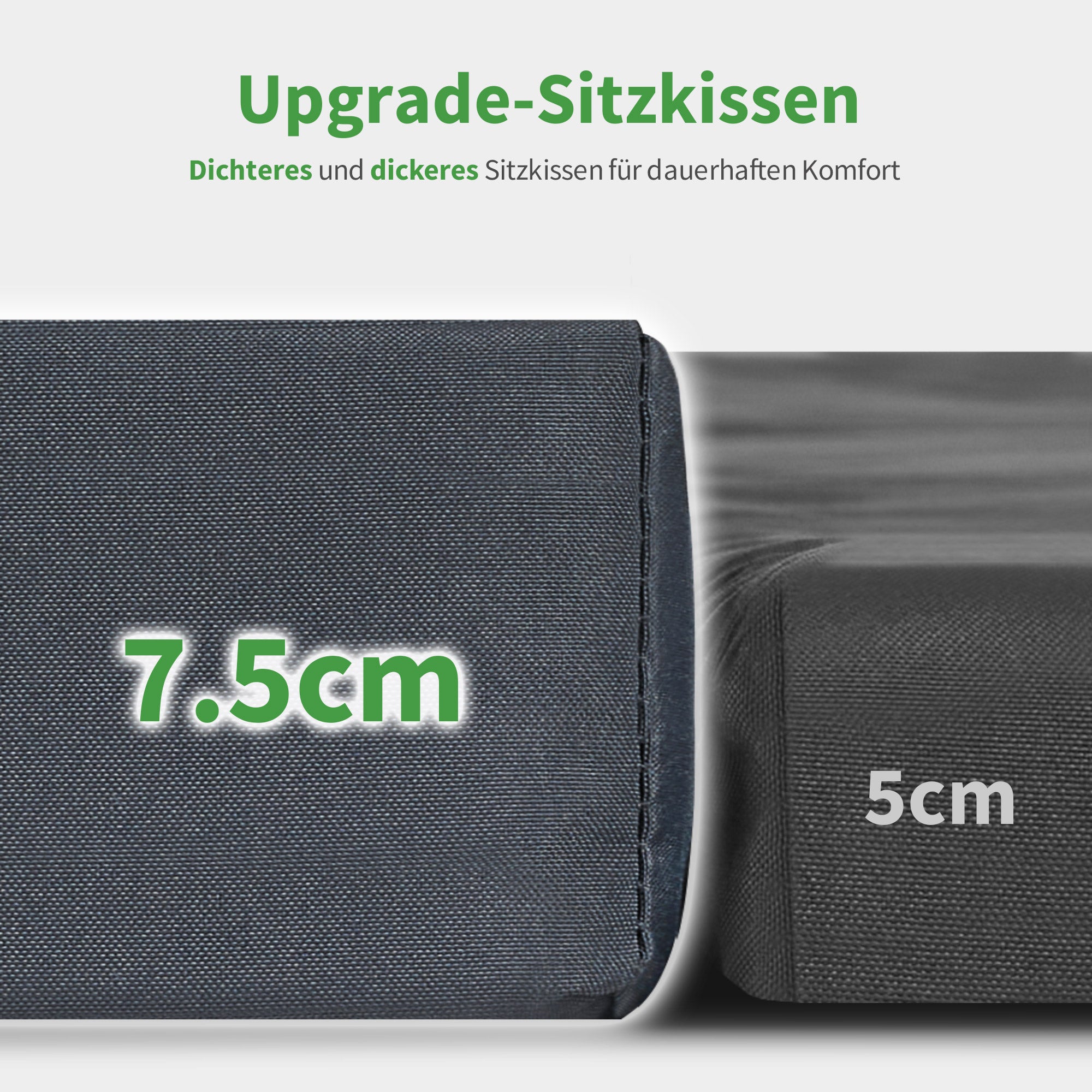 M MCombo 3-Sitzer Hollywoodschaukel mit Liegefunktion, 3 Extradickem Sitzkissen & Silent-Haken, Ruhige Gartenschaukel bis 300kg Belastbar, 193x119x185 cm, Schaukelbank Outdoor Wetterfest 4025 (grau)