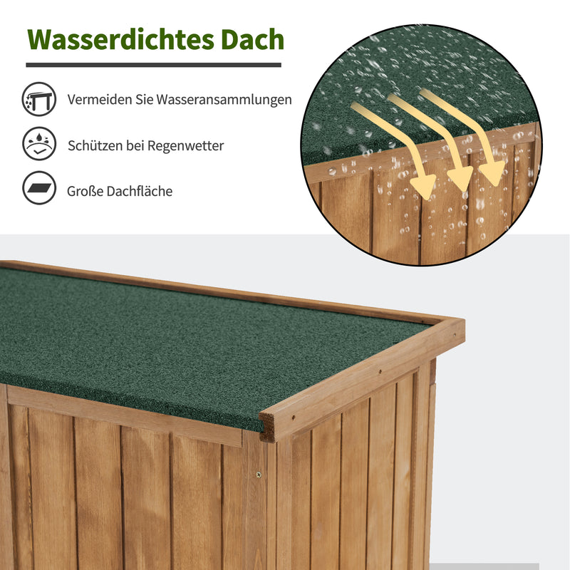 MCombo Gartenschrank Gerätehaus Geräteschuppen Garten Schuppen Schrank Holz 0870