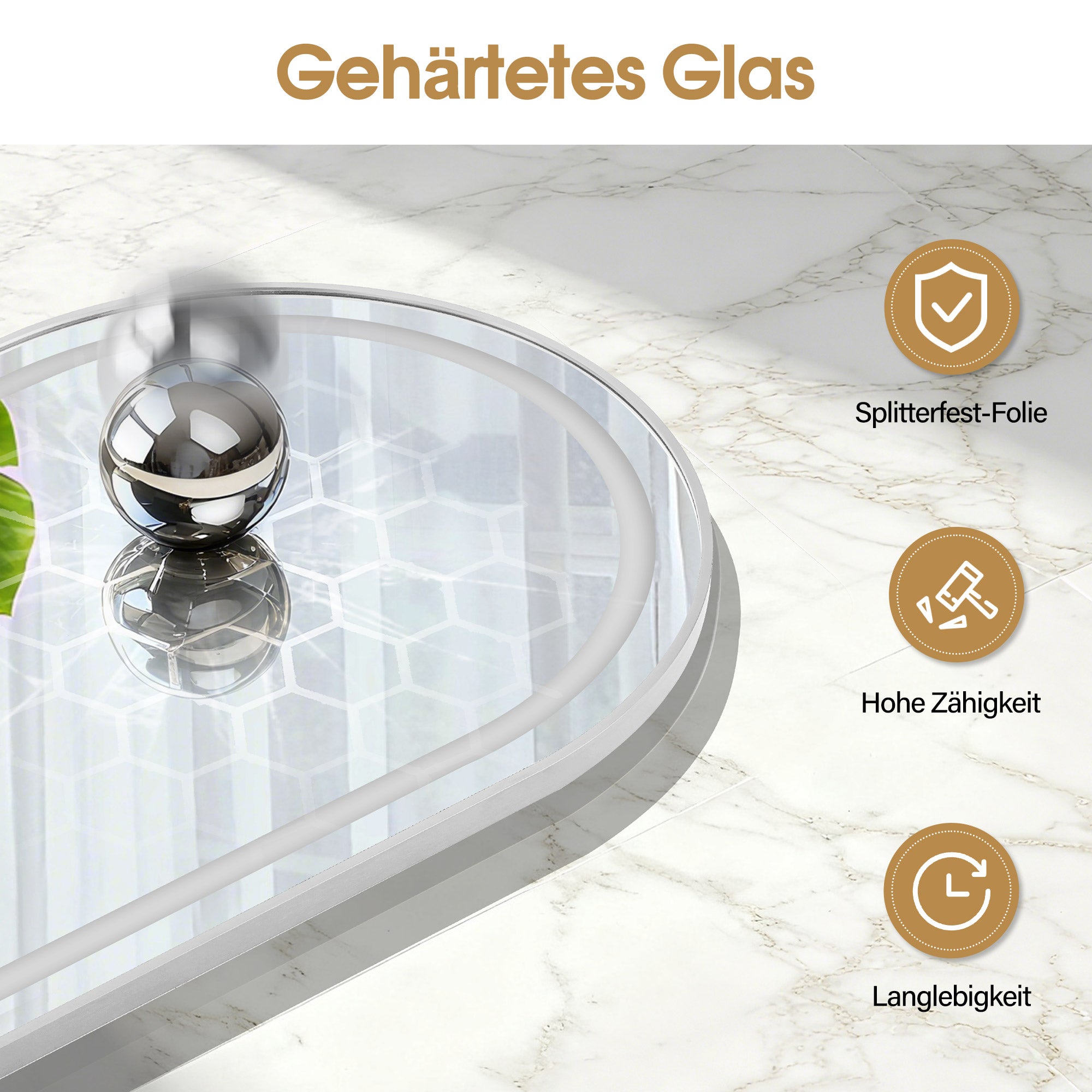 M MCombo Wandspiegel mit Beleuchtung, Ganzkörperspiegel mit Aluminiumrahmen, Großer Spiegel mit Ablage, Touch-Schalter, 3 Lichtfarben Dimmbar, für Friseursalon, 17x65x177 cm, J6270