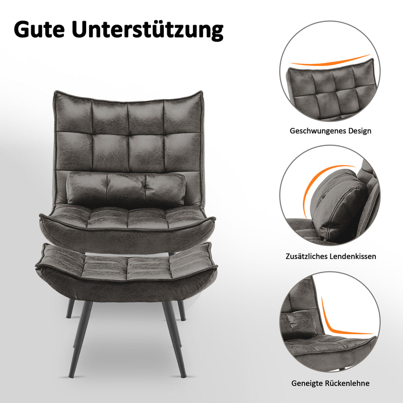 MCombo Relaxsessel Fernsehsessel Sessel Mikrofaser 4778, 4779, mit / ohne Hocker