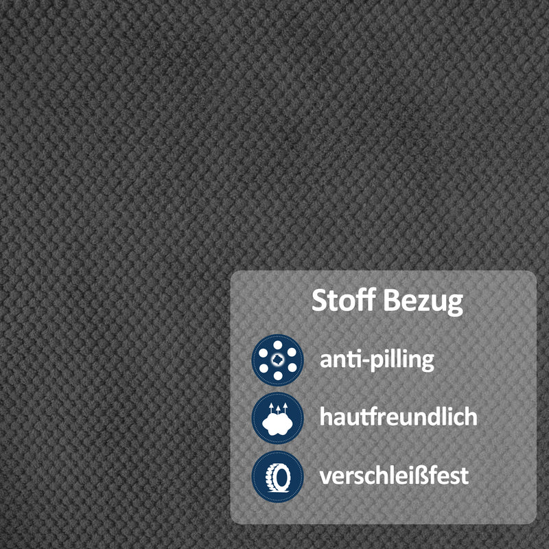 M MCombo Elektrisch 2 Sitzer Sofa mit Schlaffunktion, 2er Relaxsofa mit Taste 150° Verstellbar, Kinosessel mit Liegefunktion, USB & Getränkehalter, 7009 (Grau)