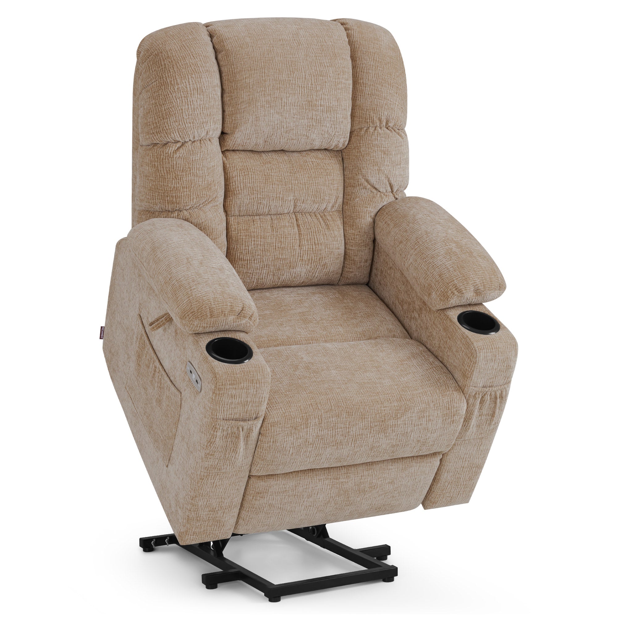 M MCombo elektrische Aufstehhilfe Relaxsessel 7550, mit 3 Motoren getrennt verstellbar, Liegeposition bis 170°, verlängerte Fußstütze, USB, für Senioren Wohnzimmer