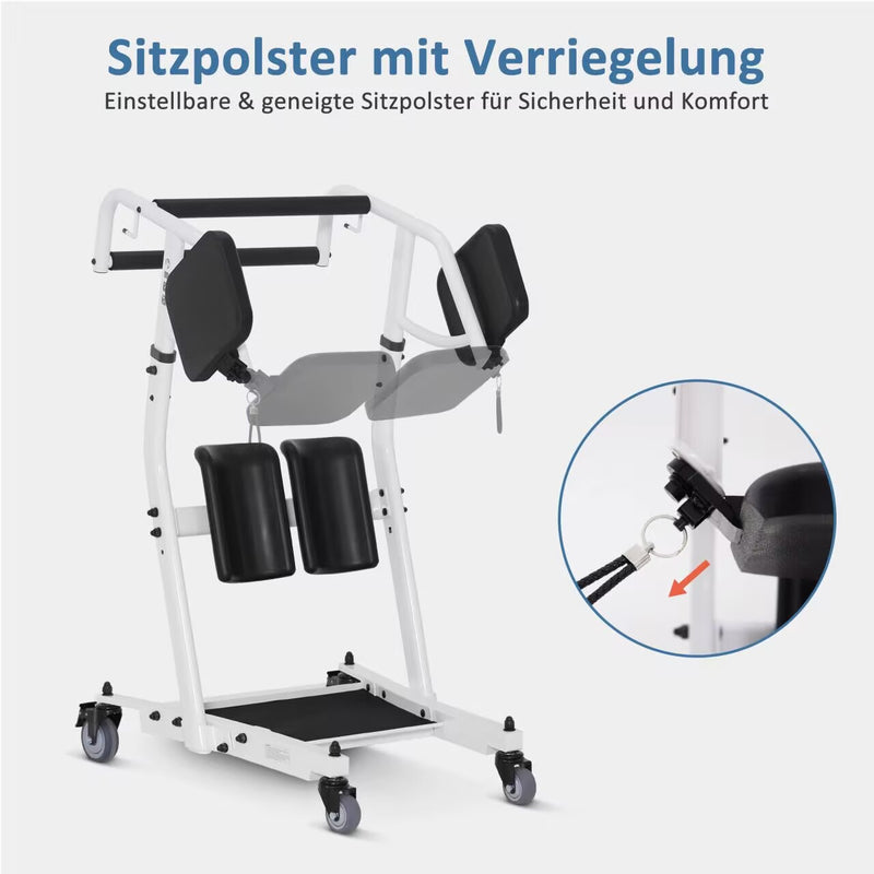 M MCombo Patientenlifter Aufstehhilfe Bett Senioren, Plege & Hilfsmittel Transferhilfe 180KG, Gehhilfe Rollstuhl 86*64*118 CM, STA446