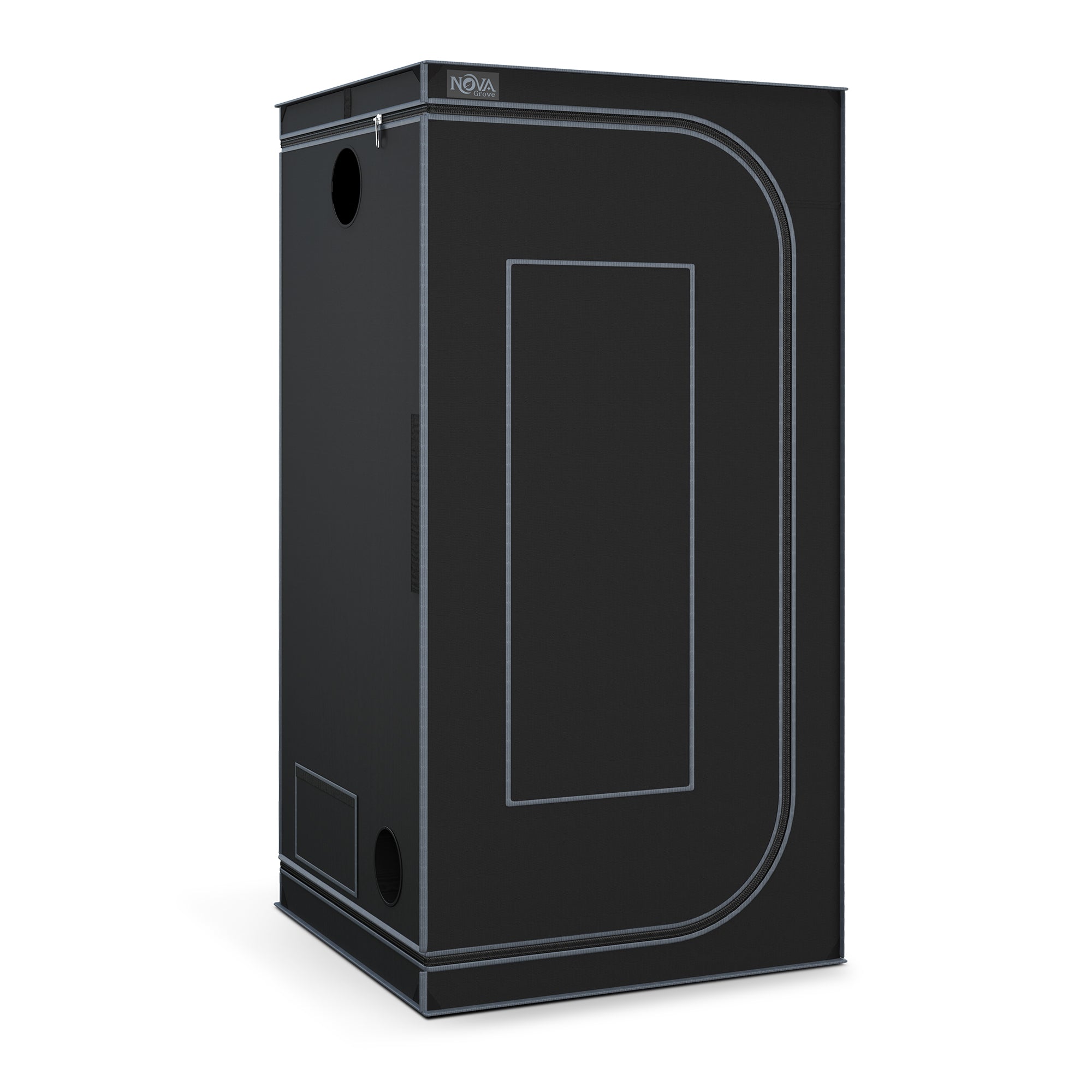 NovaGrove Grow Tent, Grow Box with 1680D robust &amp; waterproof outer layer, highly reflective aluminum inner coating, Grow Tent with large viewing window &amp; base tray, A06/A09/A12 (Black)