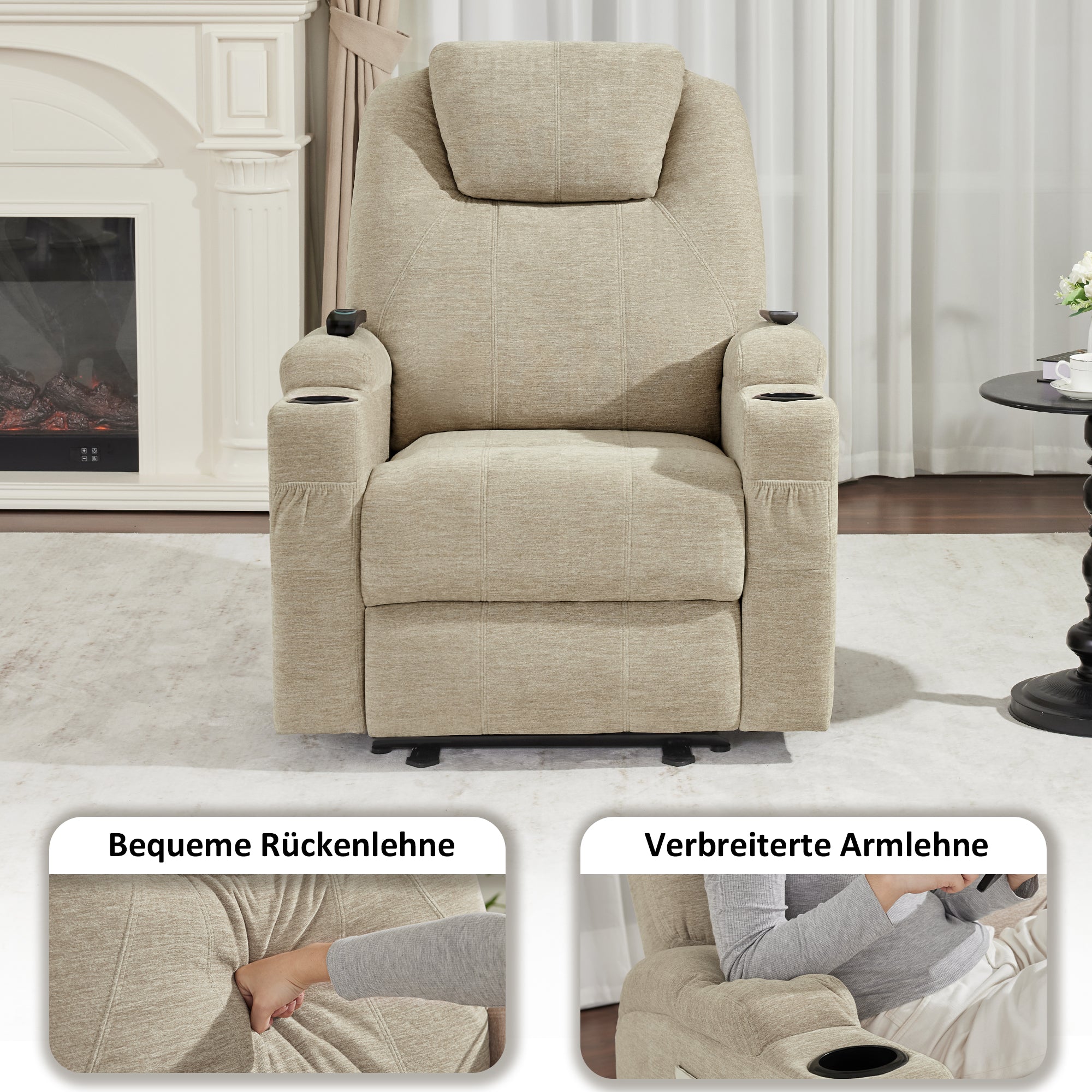 MCombo electric relaxation chair, massage chair, TV chair, reclining function, vibration heating 7061