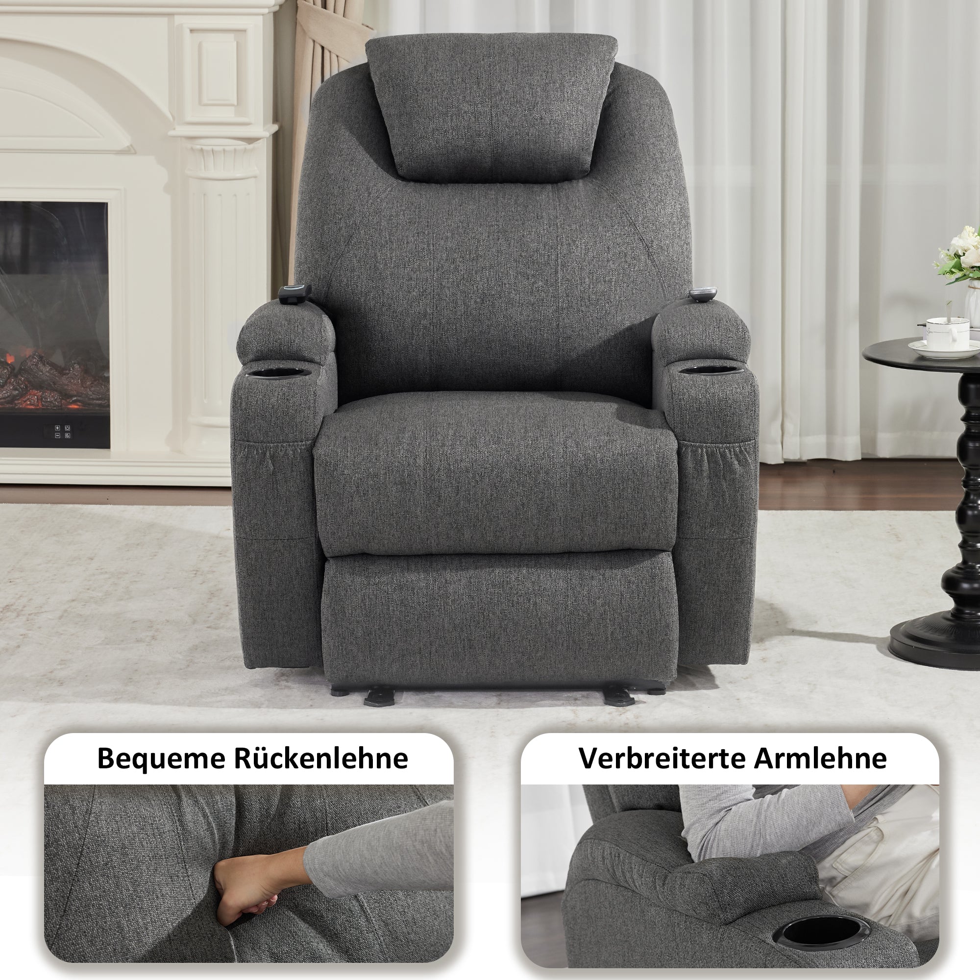 MCombo electric relaxation chair, massage chair, TV chair, reclining function, vibration heating 7061