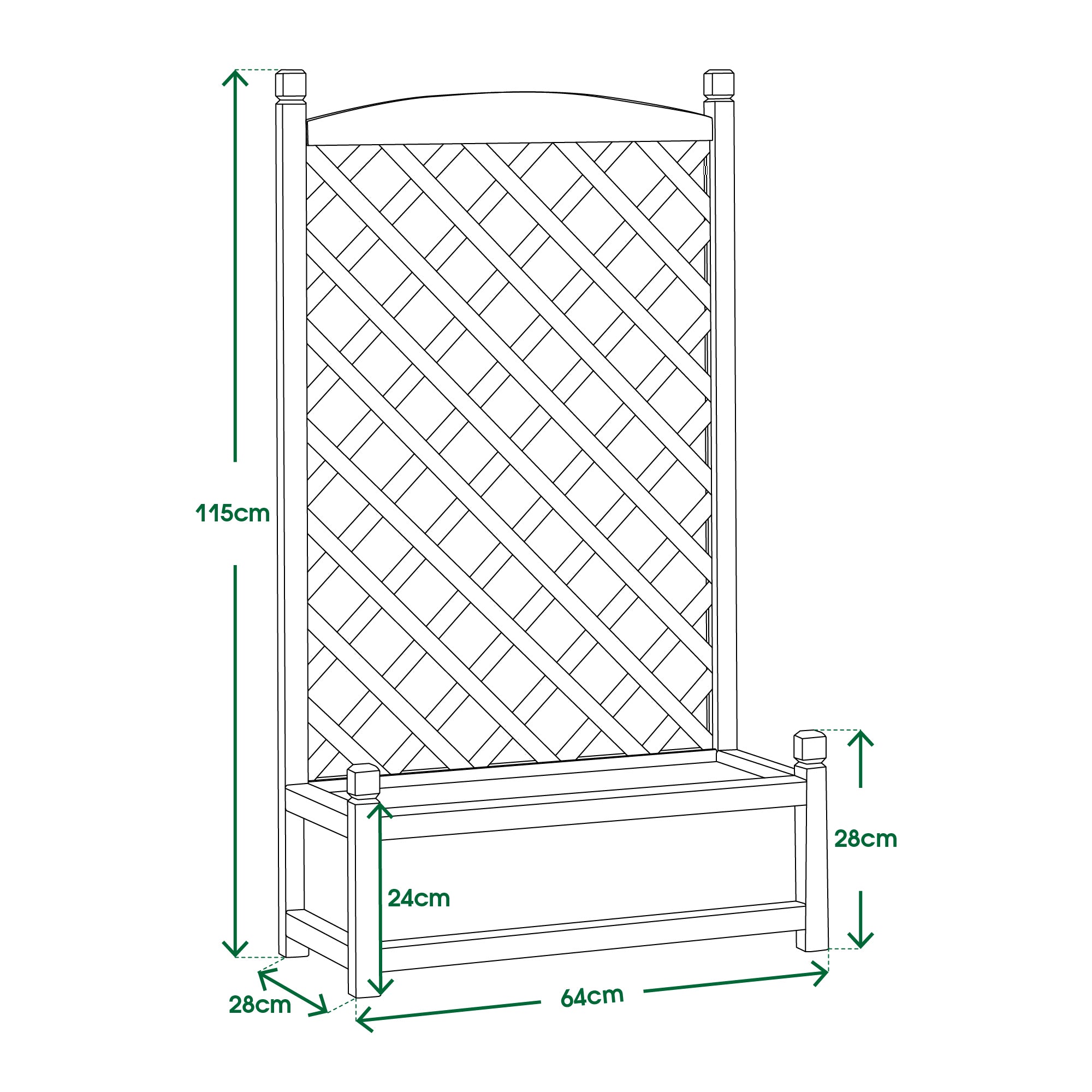 MCombo plant box with trellis trellis for climbing plants trellis box 0428 