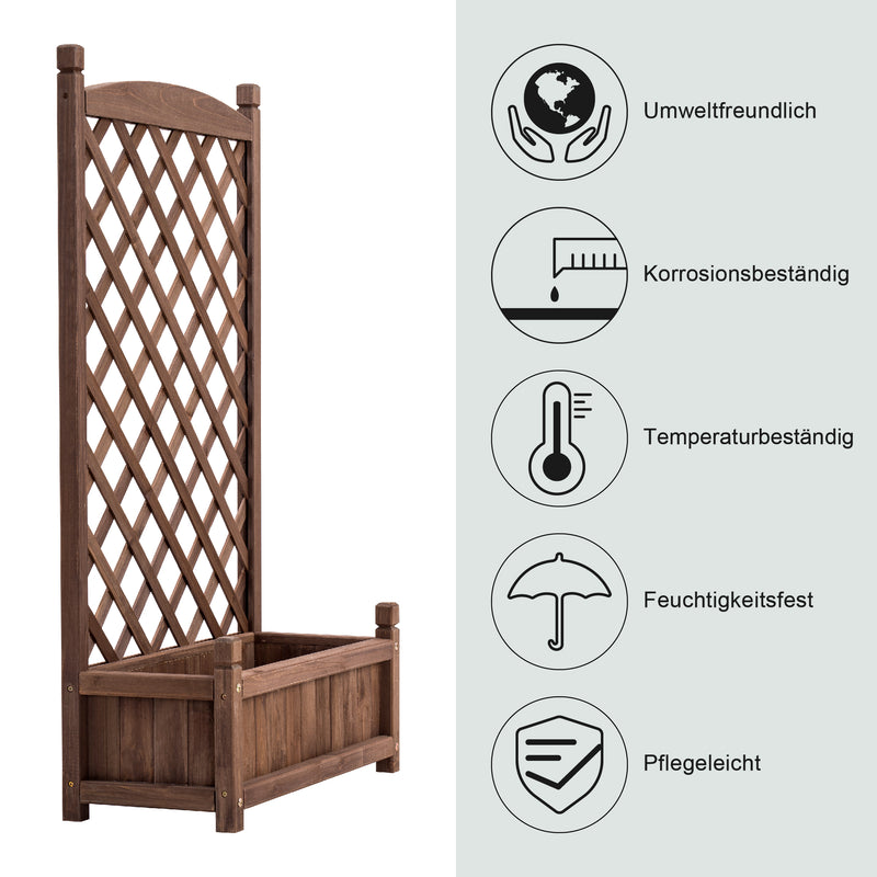 MCombo Pflanzkasten mit Rankgitter Spalier für Kletterpflanzen Rankkasten 0428