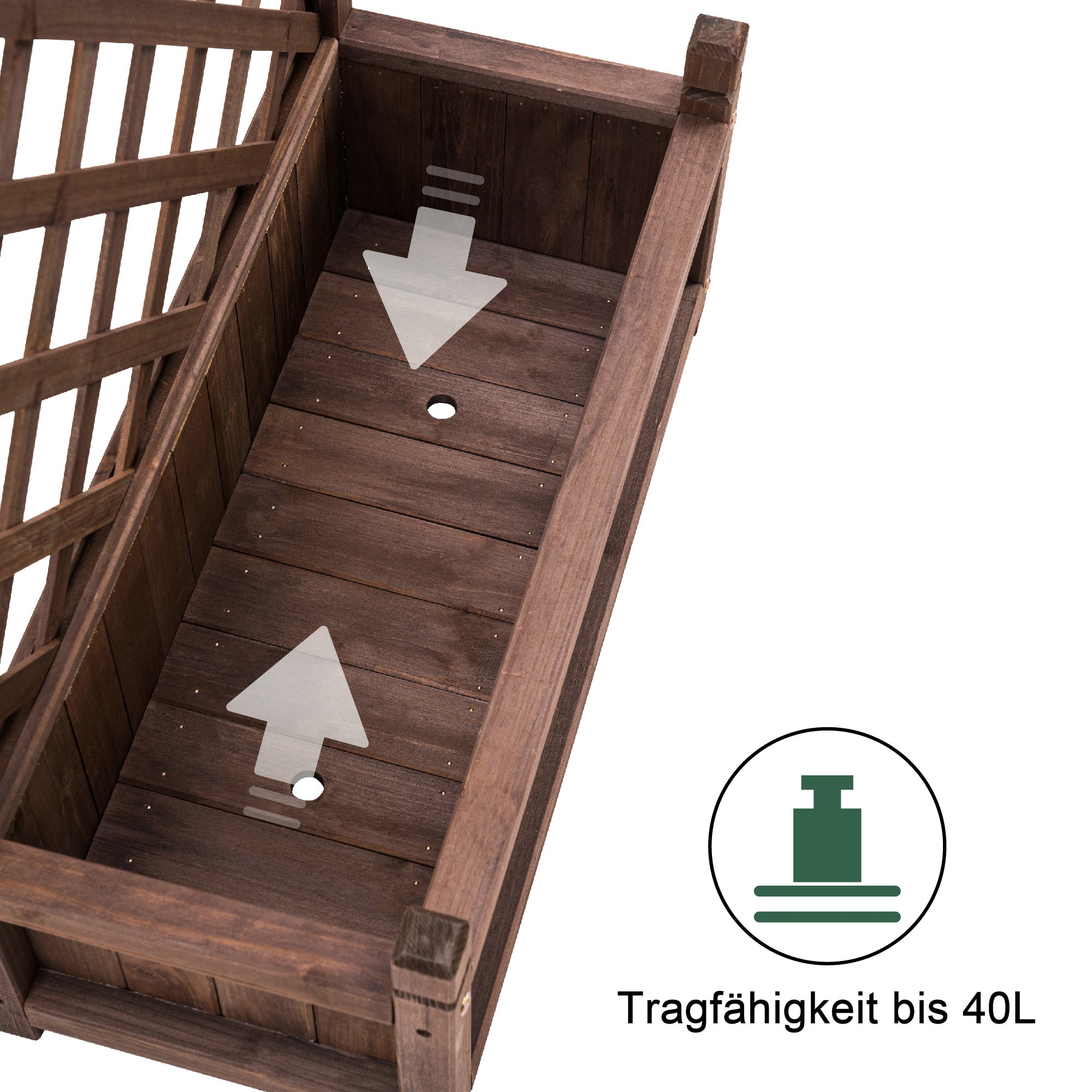 MCombo plant box with trellis trellis for climbing plants trellis box 0428 
