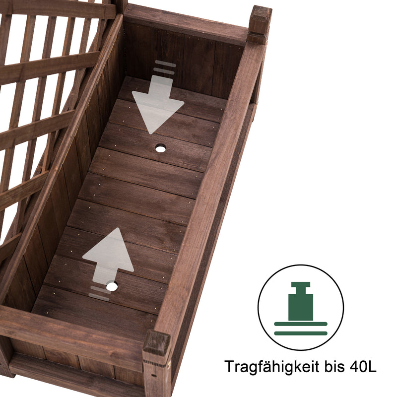 MCombo Pflanzkasten mit Rankgitter Spalier für Kletterpflanzen Rankkasten 0428