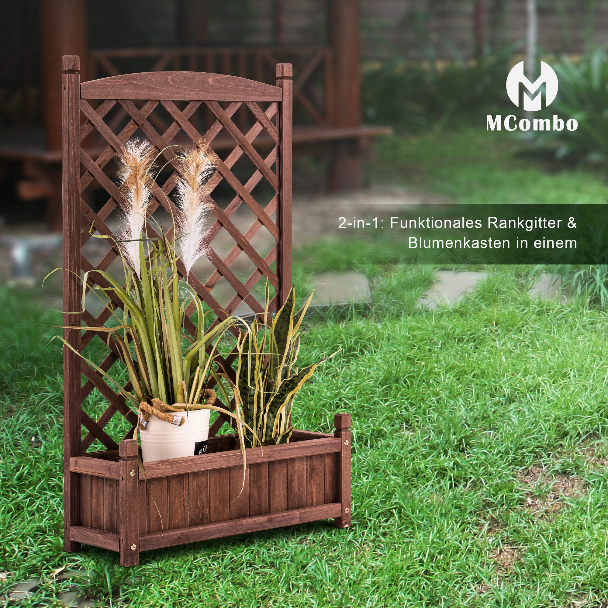 MCombo plant box with trellis trellis for climbing plants trellis box 0428 