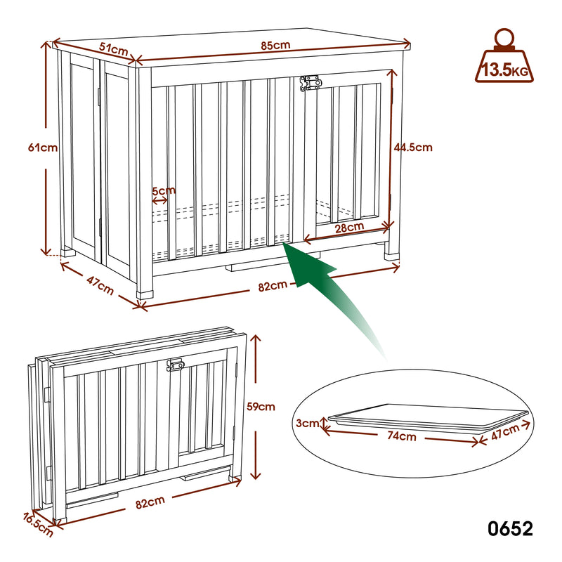 Lovupet tragbare faltbare Hundehütte Isoliert Hundehaus Hundbox 0652CR