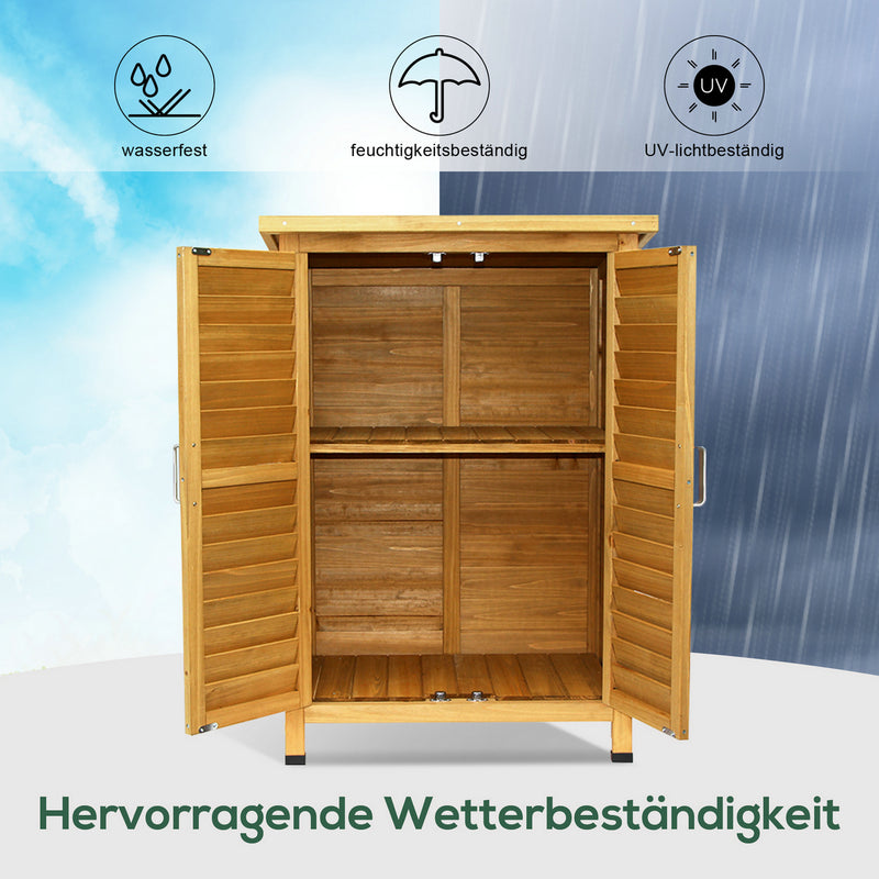 MCombo Gartenschrank Gerätehaus Geräteschuppen Garten Schuppen Schrank Holz 0690