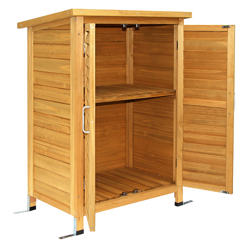 MCombo Gartenschrank Gerätehaus Geräteschuppen Garten Schuppen Schrank Holz 0690