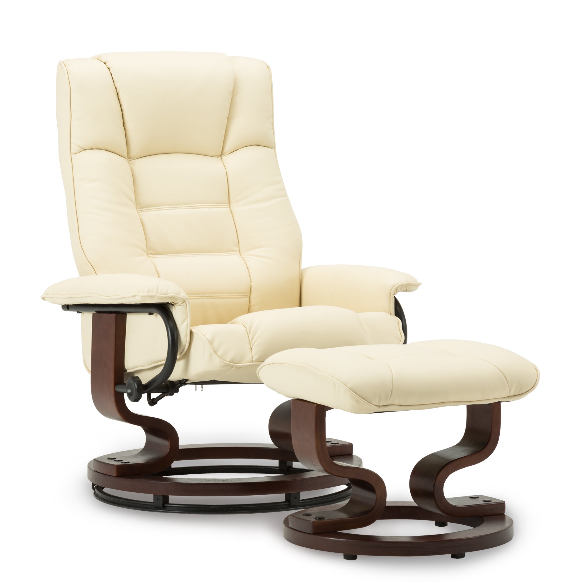 MCombo recliner chair with footstool, 360° swivel TV chair with reclining function, up to 120 kg load capacity, modern recliner chair for the living room, 9019 