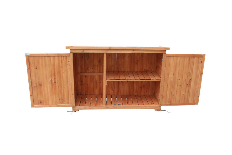 MCombo Gartenschrank Outdoor-Schrank Werkzeugschrank Geräteschuppen Holz 1280