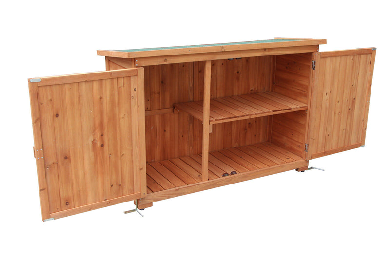 MCombo Gartenschrank Outdoor-Schrank Werkzeugschrank Geräteschuppen Holz 1280