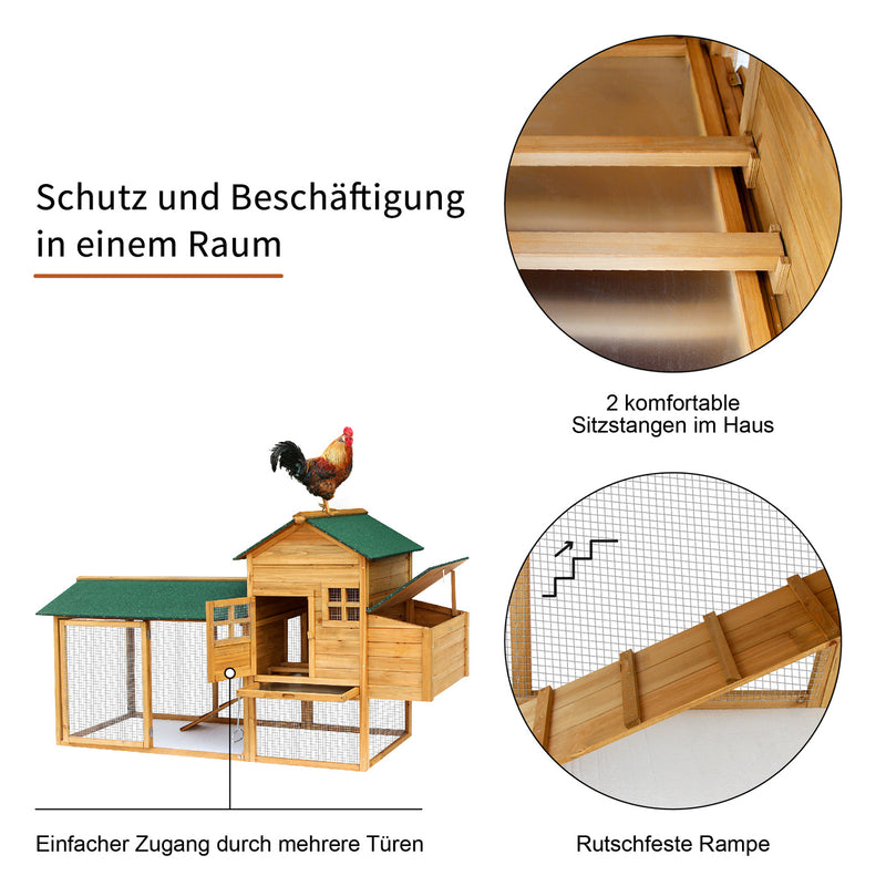 Lovupet Hühnerstall Kaninchenstall Hühnerhaus 2 Ebenen Outdoor Wetterfest 2135