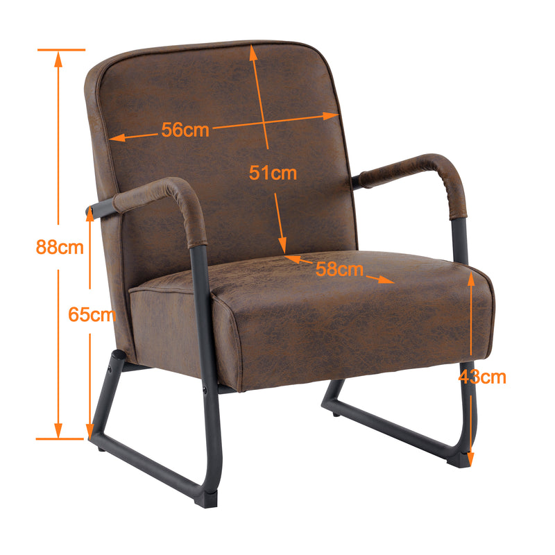 M MCombo Sessel mit/ohne Hocker für Wohnzimmer , Retro Vintage Relaxsessel mit Taillenkissen, Armlehnensessel Loungesessel Polstersessel aus Mikrofaserstoff, 4742