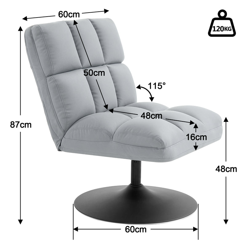 MCombo Drehsessel Stuhl modern, Cocktailsessel Loungesessel Relaxsessel Clubsessel für Wohnzimmer Schlafzimmer, Mikrofaser-Stoff, 4812