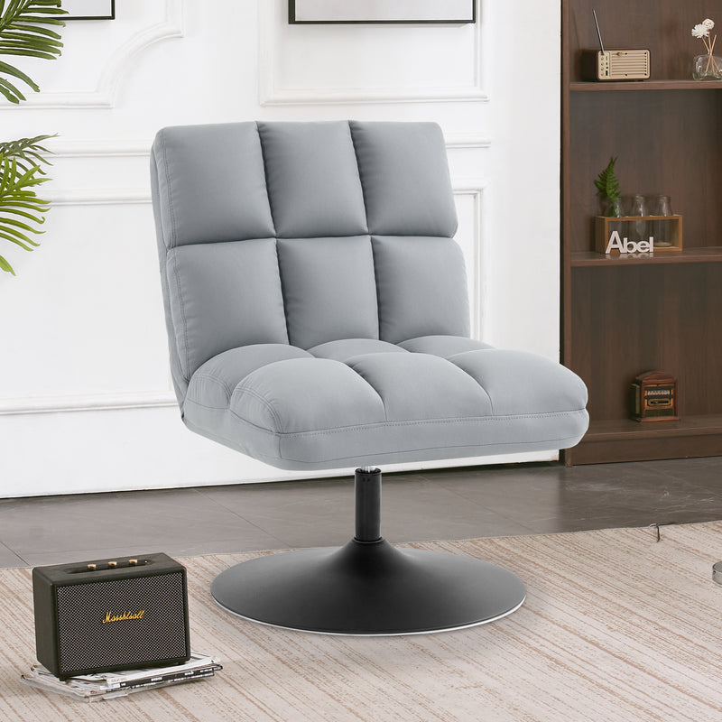 MCombo Drehsessel Stuhl modern, Cocktailsessel Loungesessel Relaxsessel Clubsessel für Wohnzimmer Schlafzimmer, Mikrofaser-Stoff, 4812