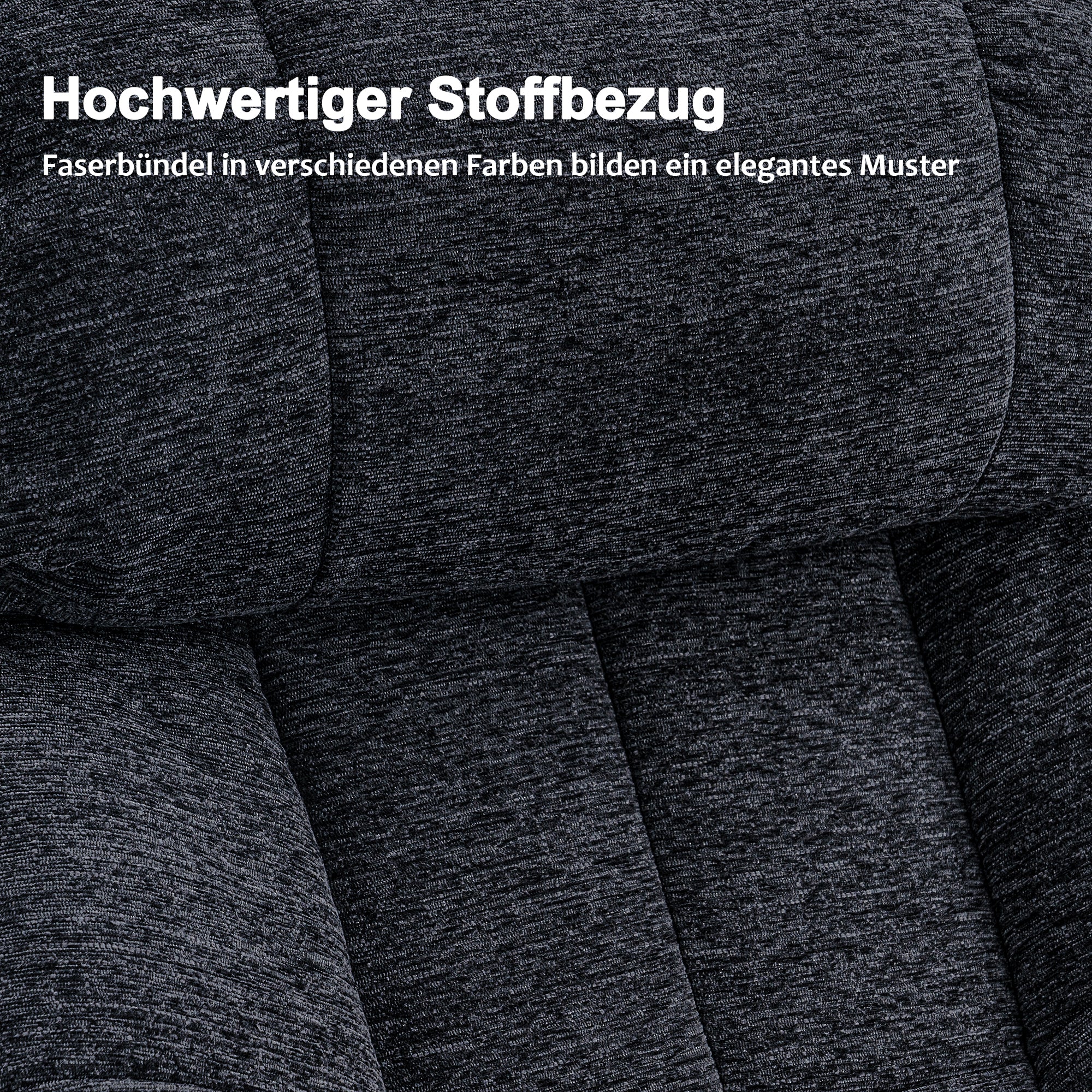 M MCombo Relaxsessel mit Hocker, 360° Drehbarer Fernsehsessel mit Liegefunktion, bis 120 Kg Belastbarer TV-Sessel, Moderner Ruhesessel für Wohnzimmer, 9066
