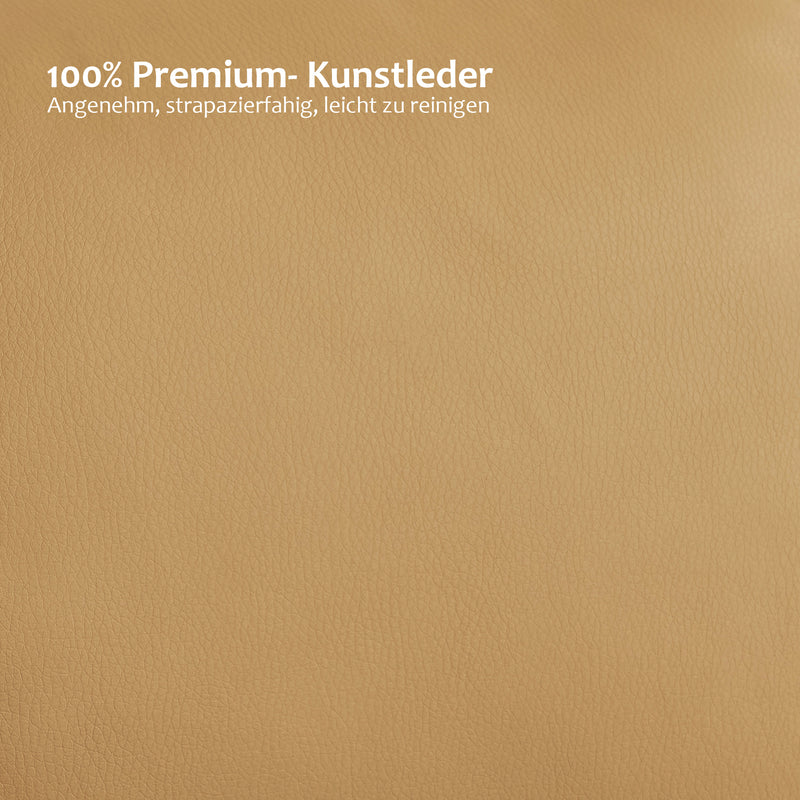 MCombo Massagesessel mit Hocker, 360°drehbarer Relaxsessel mit Liegefunktion, moderner TV-Sessel mit Seitentasche für Wohnzimmer, Kunstleder, 9068