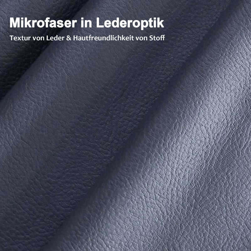 MCombo Relaxsessel mit Hocker 9076, Drehbare Fernsehsessel mit Liegefunktion, Moderner TV-Sessel Stuhl für Wohnzimmer, mit Kissen & Seitentasche, Mikrofaser/Stoff, 140 x 92 x 111cm