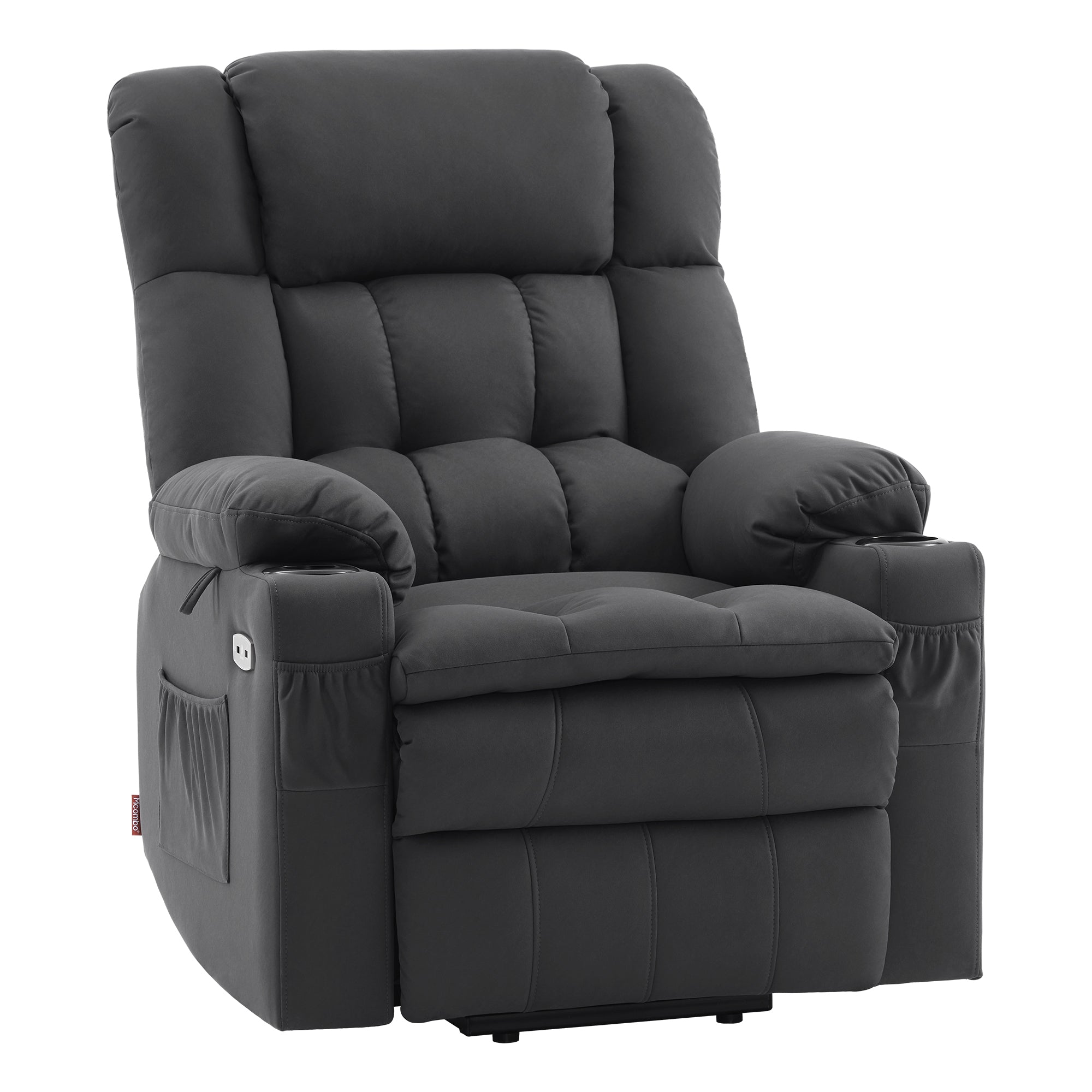 M MCombo electric stand-up relaxation chair 7546, separately adjustable with 3 motors, reclining position up to 165°, TV armchair with USB, for seniors' living room