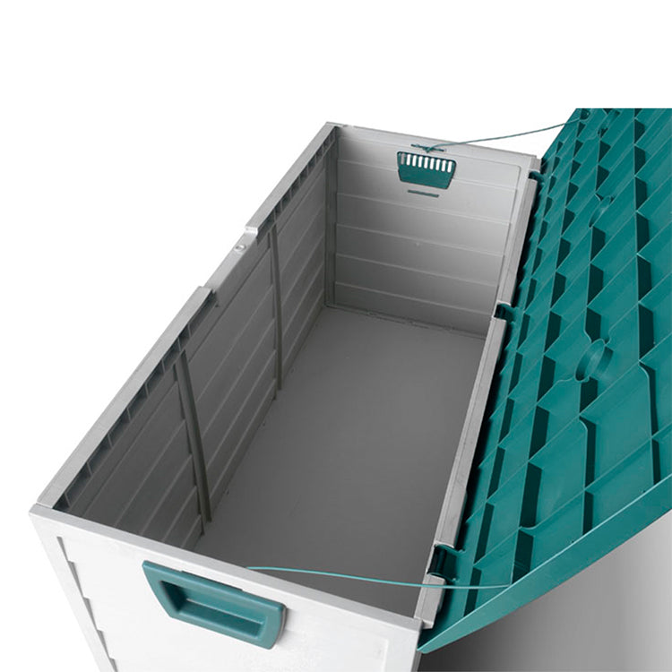 MCombo Auflagenbox Aufbewahrungsbox Gartenbox 260L Holzoptik mit Rollen ST05