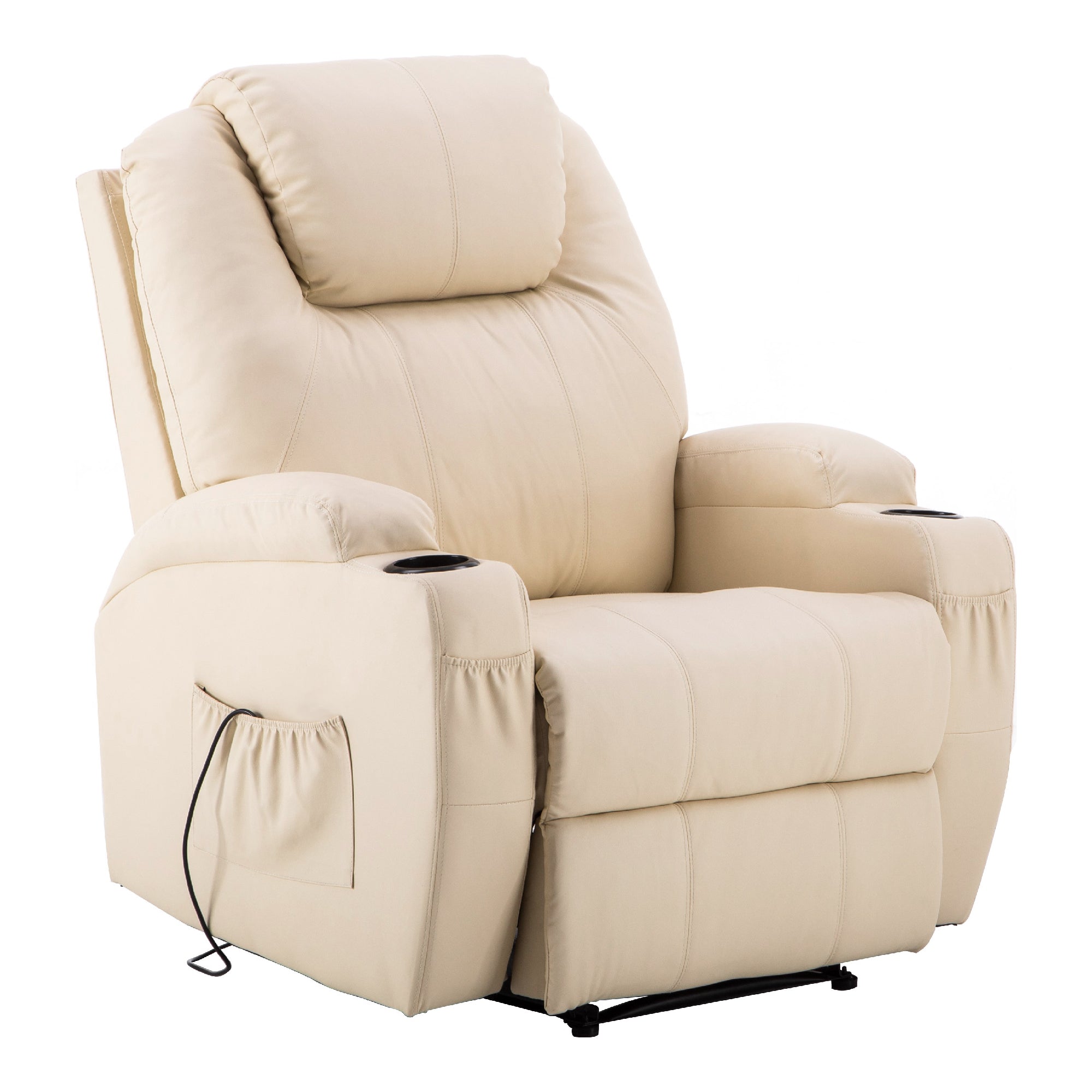 MCombo Elektrisch Relaxsessel Massagesessel Fernsehsessel Liegefunktion Vibration Heizung 7061