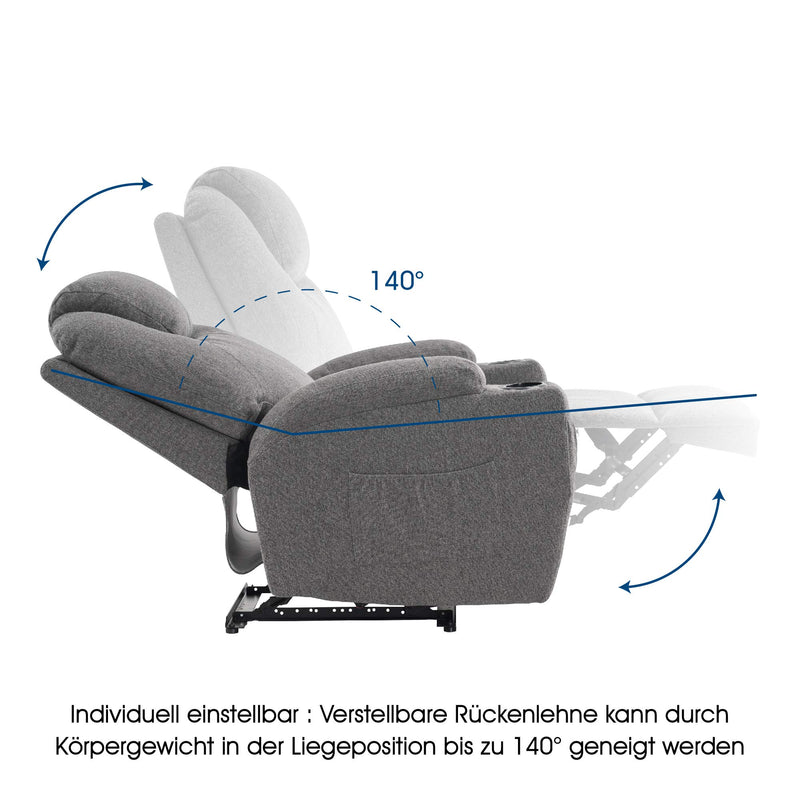 MCombo Massagesessel Fernsehsessel Relaxsessel mit Vibration+Heizung 7021