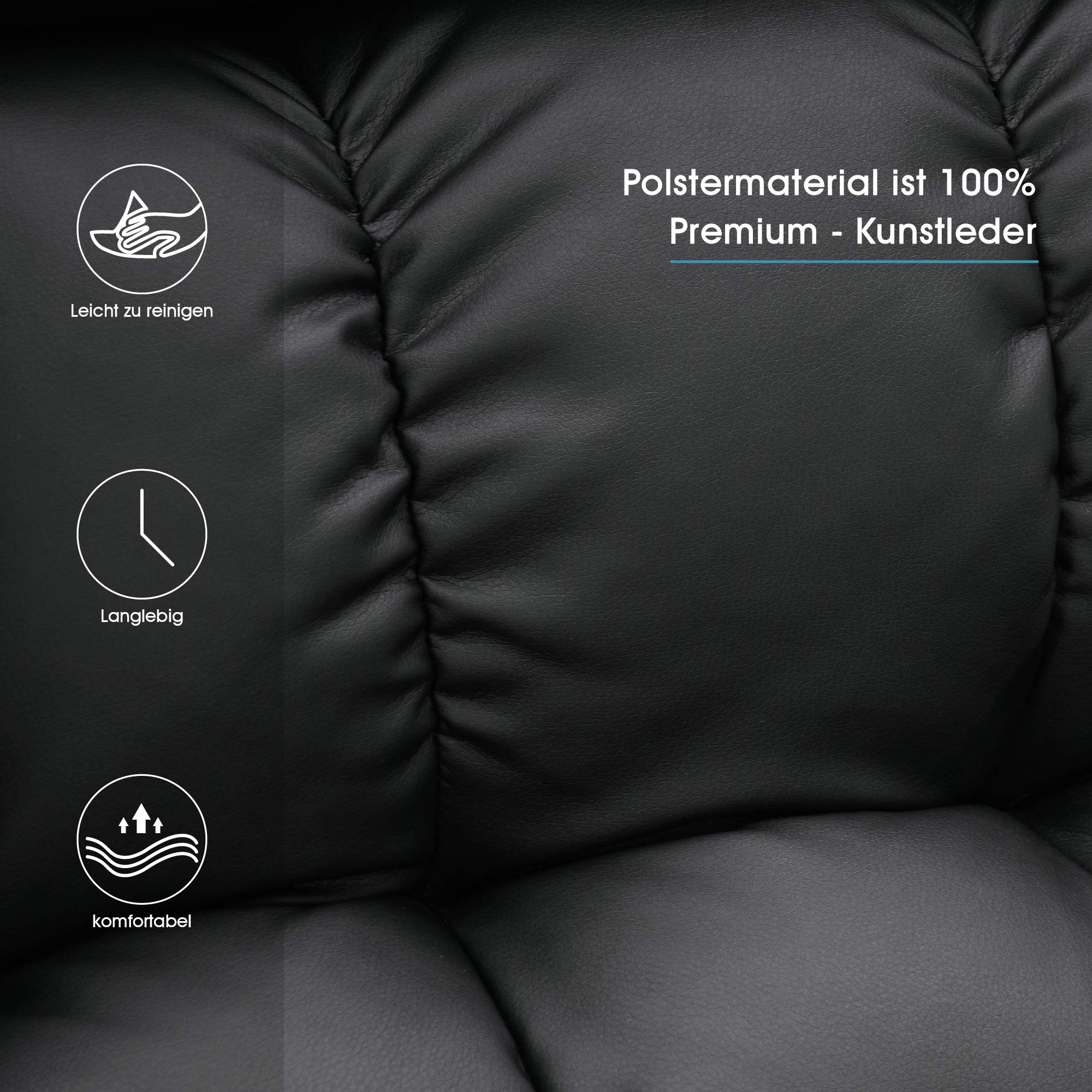 M MCombo electric stand-up relaxation chair 7546, separately adjustable with 3 motors, reclining position up to 165°, TV armchair with USB, for seniors' living room