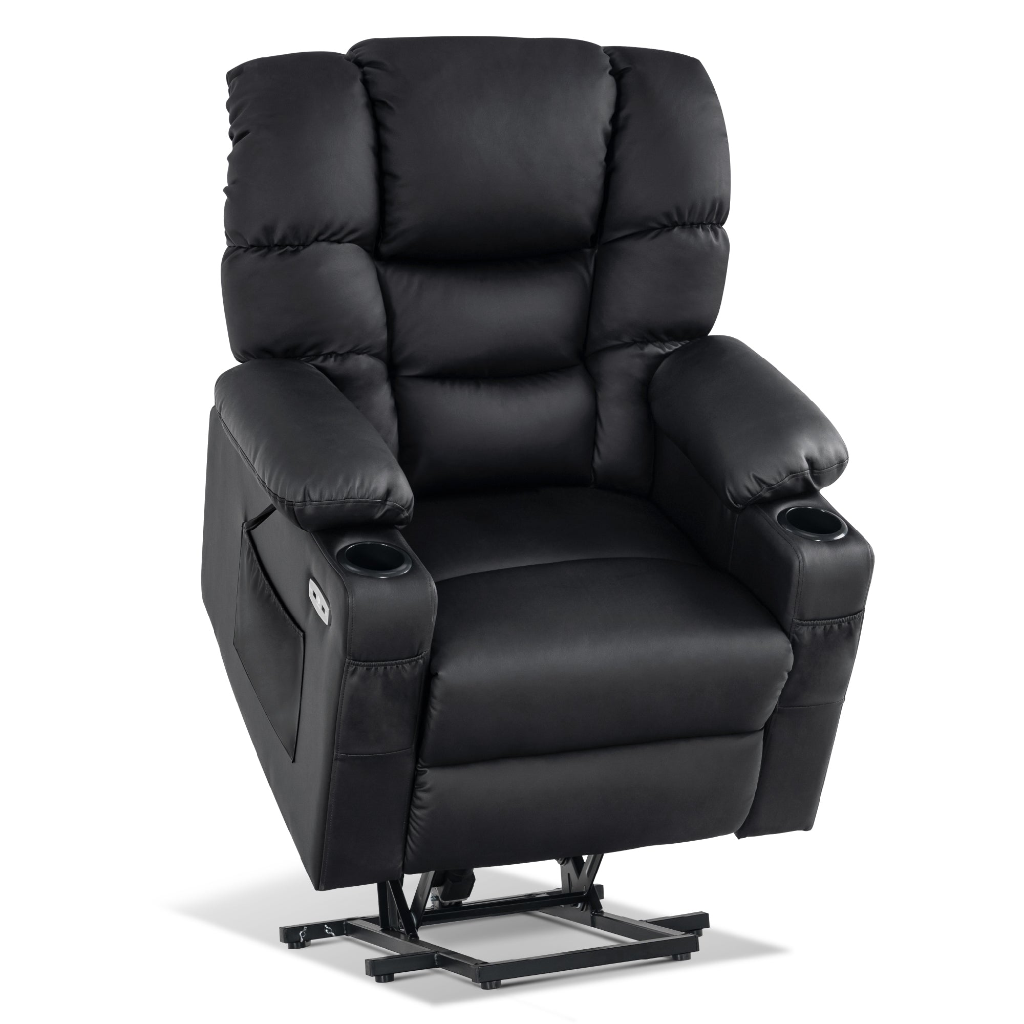 M MCombo elektrische Aufstehhilfe Relaxsessel 7550, mit 3 Motoren getrennt verstellbar, Liegeposition bis 170°, verlängerte Fußstütze, USB, für Senioren Wohnzimmer
