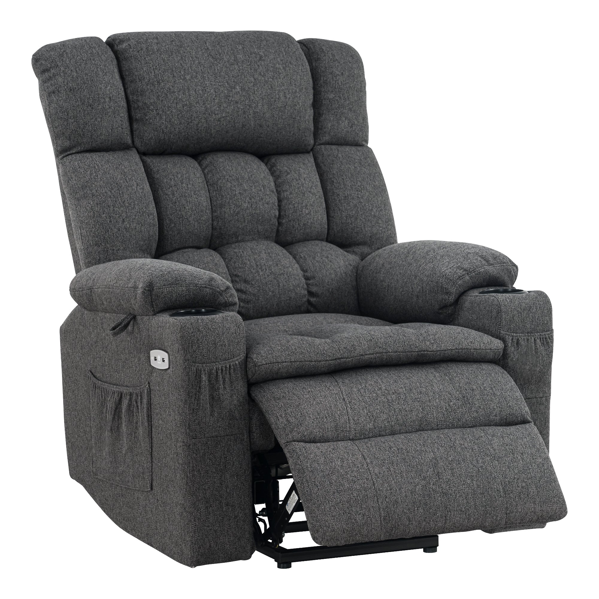 M MCombo electric stand-up relaxation chair 7546, separately adjustable with 3 motors, reclining position up to 165°, TV armchair with USB, for seniors' living room